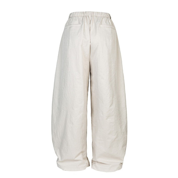 Japanese Loose-fitting Textured Wide-leg Pants