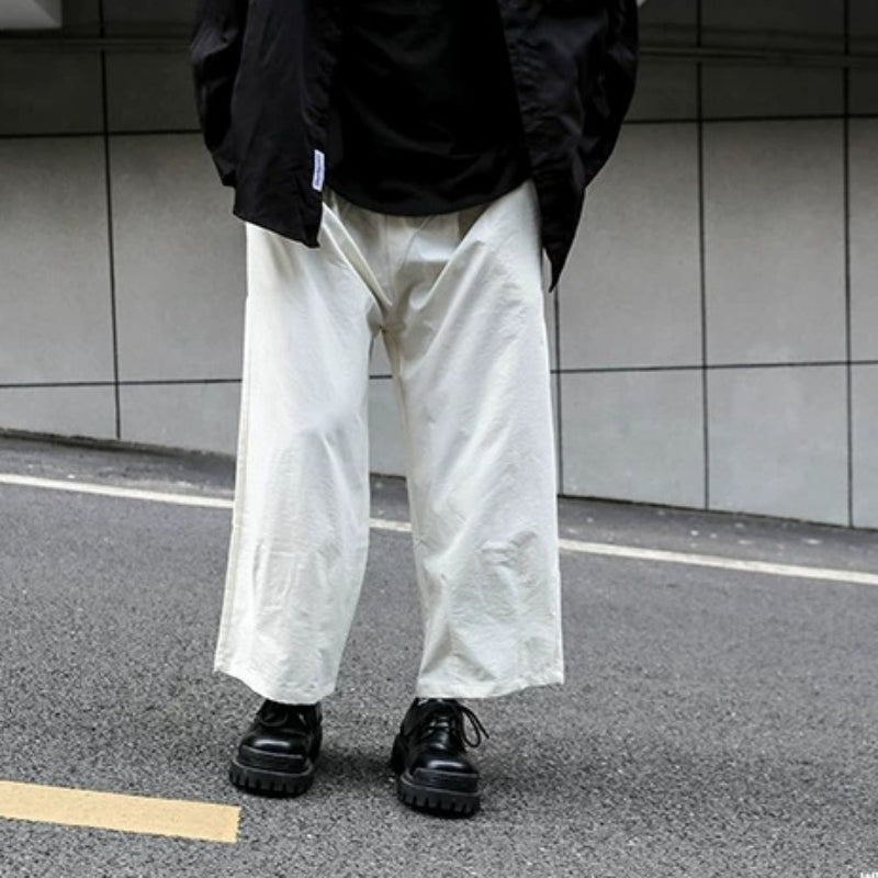 Japanese Solid Color Straight Leg Pants