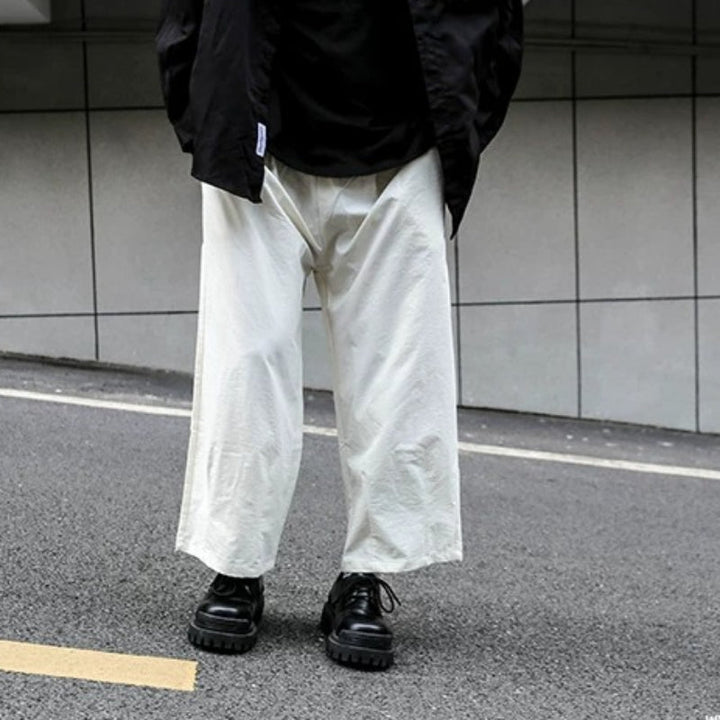 Japanese Solid Color Straight Leg Pants