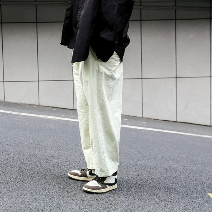 Japanese Solid Color Straight Leg Pants