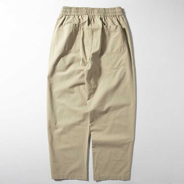 Elastic Waist Drawstring Loose Straight Leg Pants