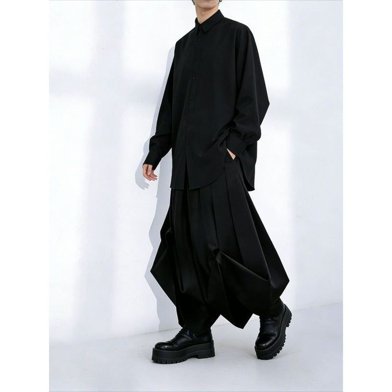 Japanese Irregular Loose Wide-Leg Pants