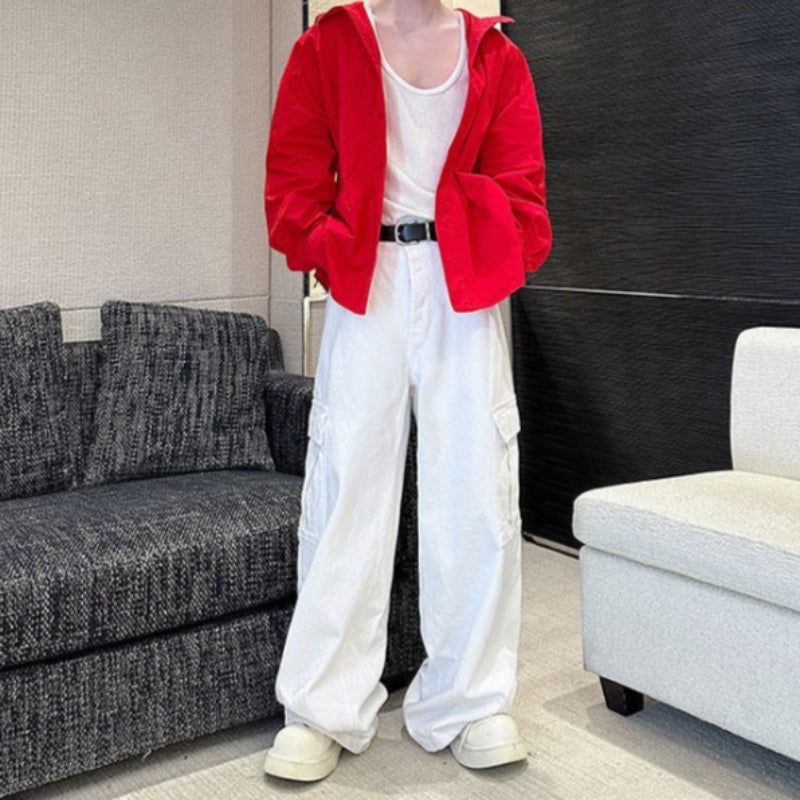 Casual Loose Hooded Shirt Jacket