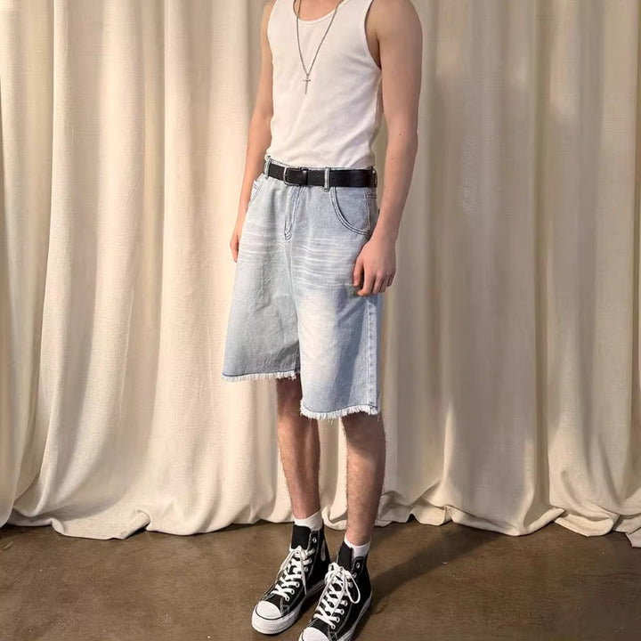 Frayed Denim Shorts