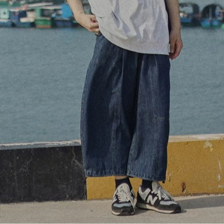 Cropped Loose-fitting Casual Jeans