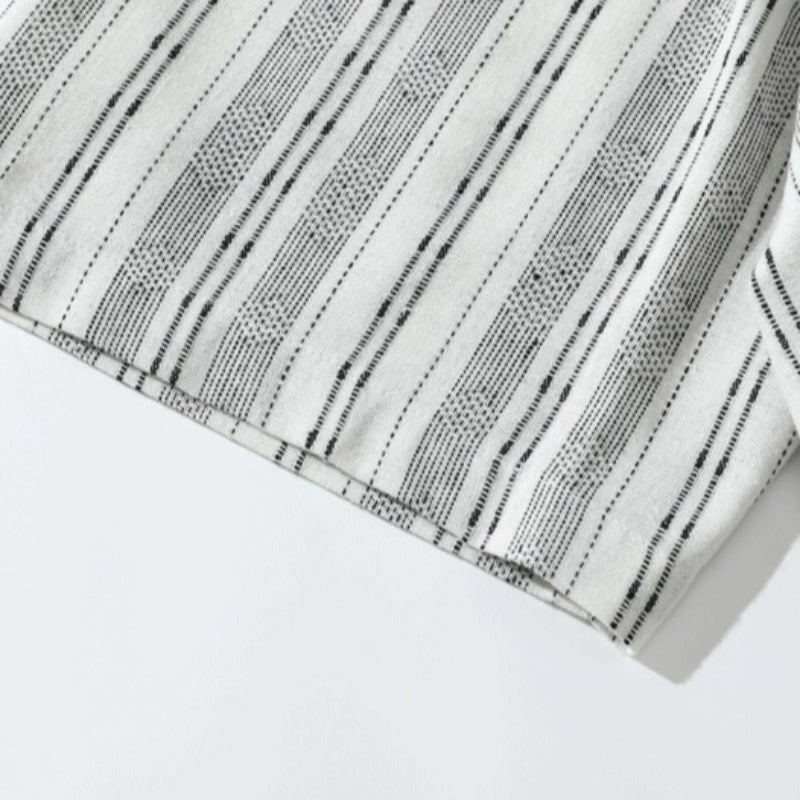 Retro Linen Striped Shirt