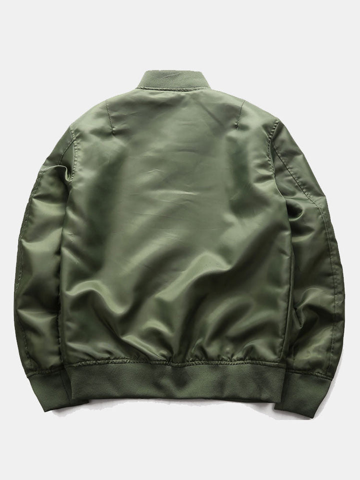Men Zip Up Bomber Jacket
