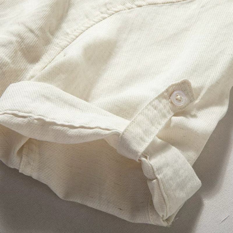 Retro Stand-up Collar Breathable Drape T-shirt