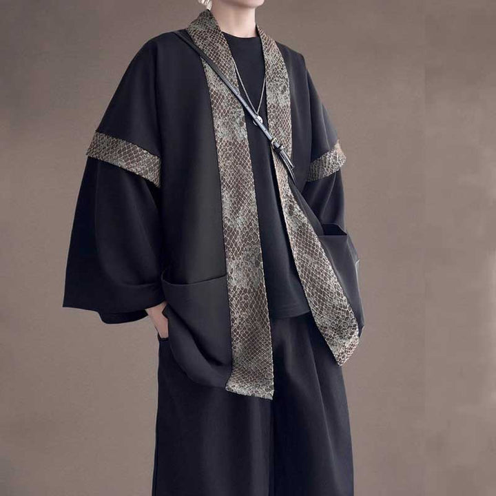 Snake Print Jacquard Retro Cardigan