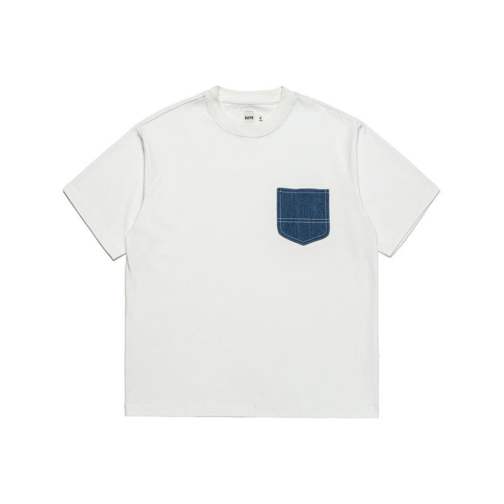 300g Heavyweight Denim Pocket Loose T-Shirt