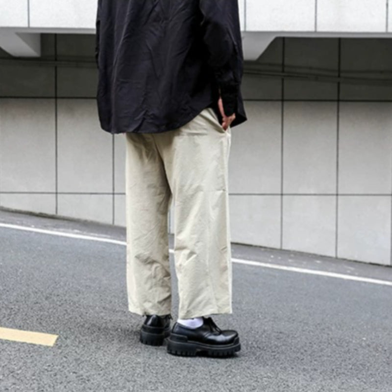Japanese Solid Color Straight Leg Pants