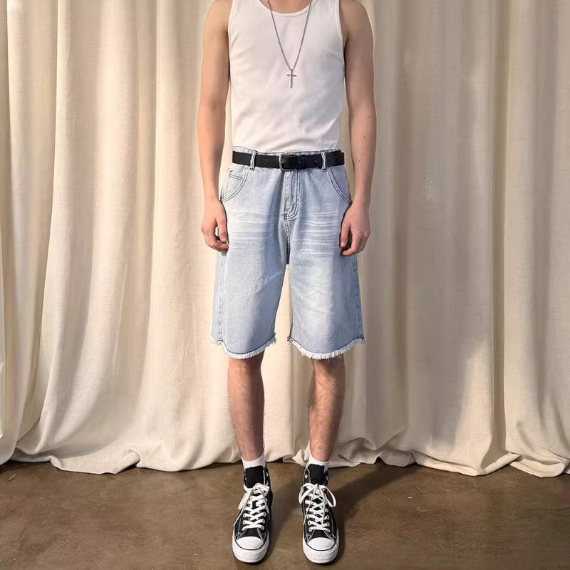 Frayed Denim Shorts