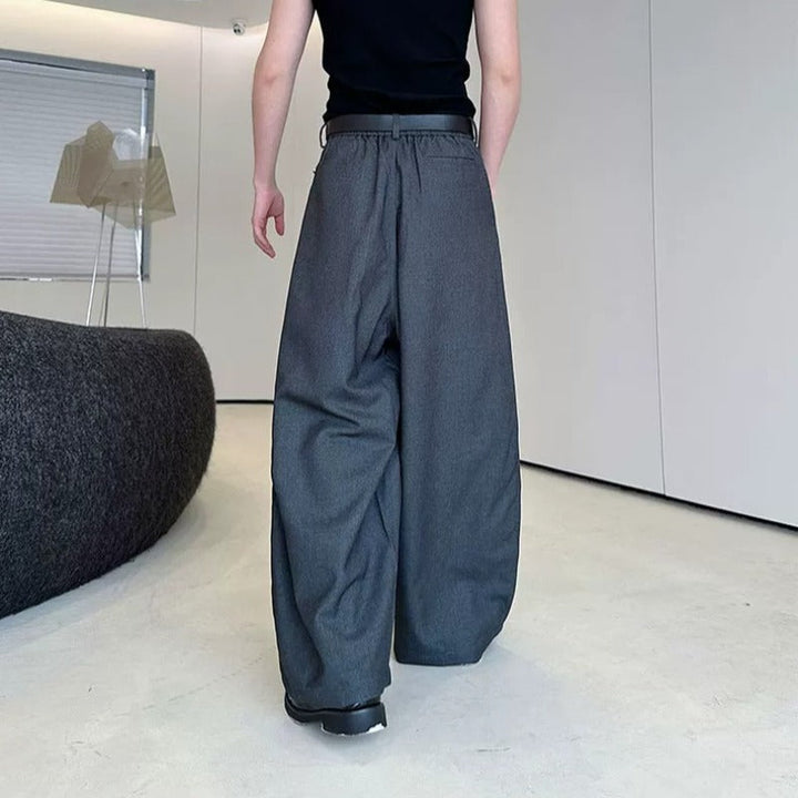 Drapey Casual Wide-leg Trousers