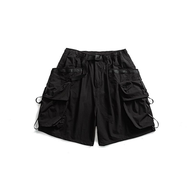 Large Pockets Loose-fitting Casual Shorts