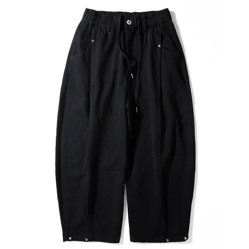 Japanese Loose Casual Drapey Cotton Lyocell Trousers