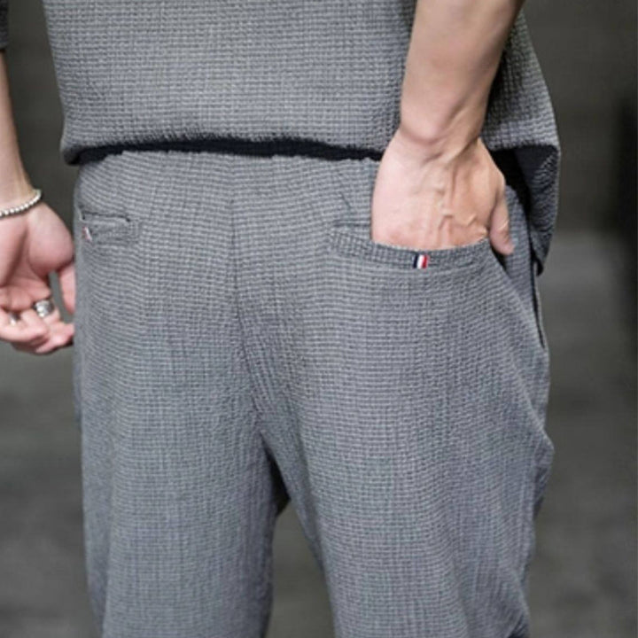 Pleated Loose-fitting Thin and Breathable Two-piece Set