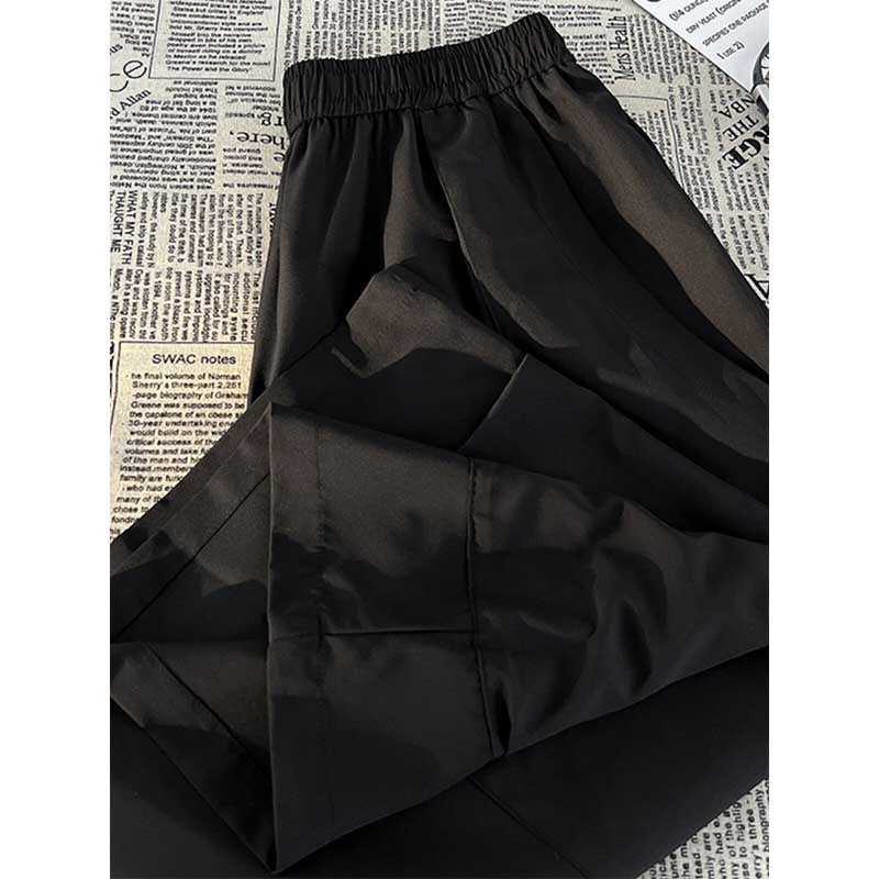 Large Pocket Ice Silk Quick-drying Drape Wide-leg Straight Pants