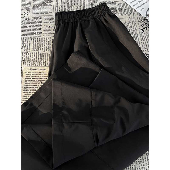 Large Pocket Ice Silk Quick-drying Drape Wide-leg Straight Pants