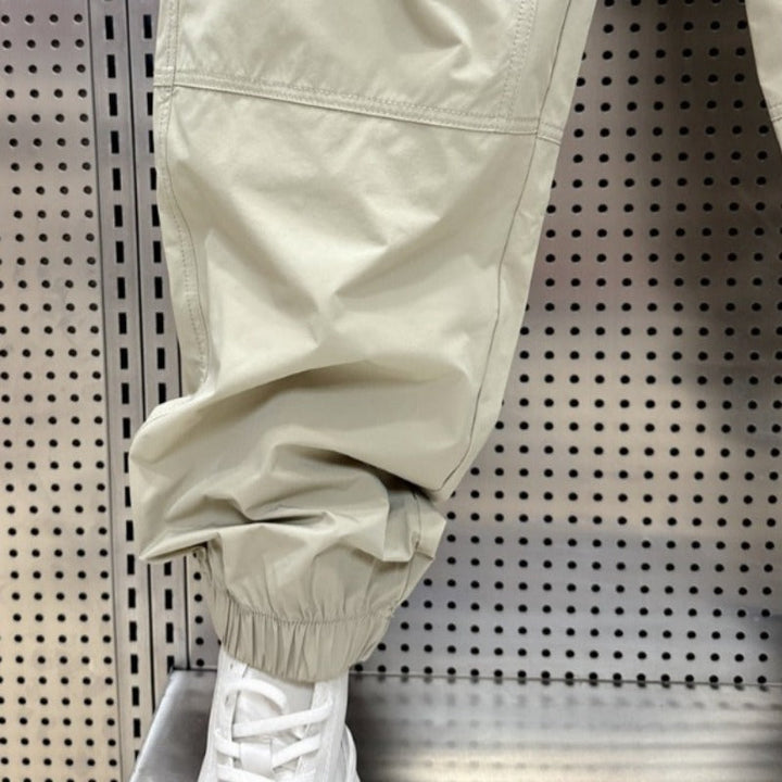 Multi-pocket Quick-dry Casual Pants with Drawstring Cuffs
