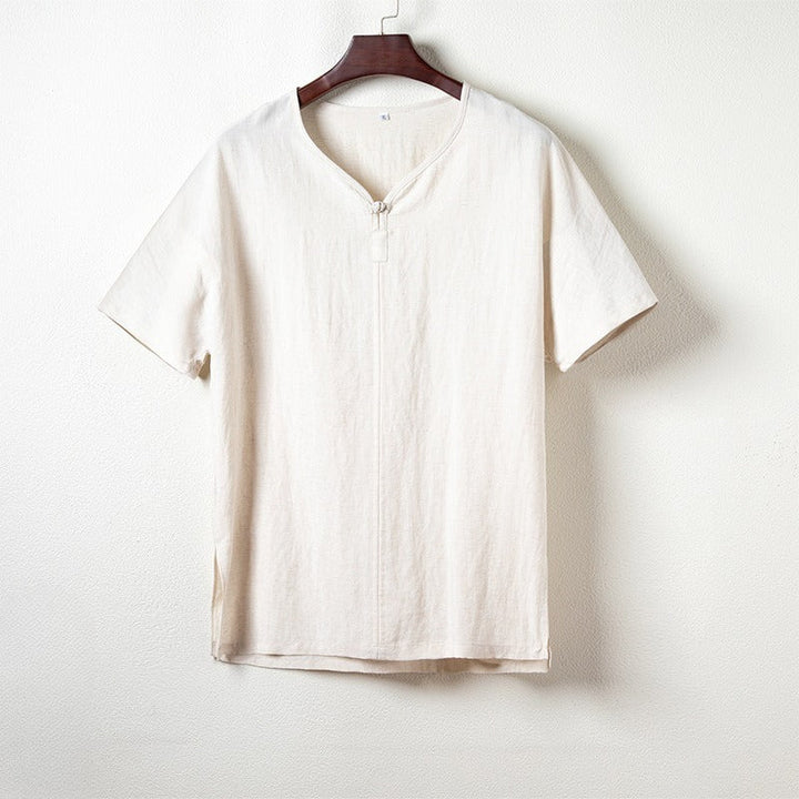 Retro Cotton Linen Button-down Shirt