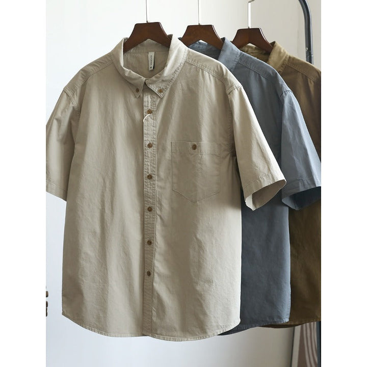 Japanese Retro Cotton Cargo Shirt