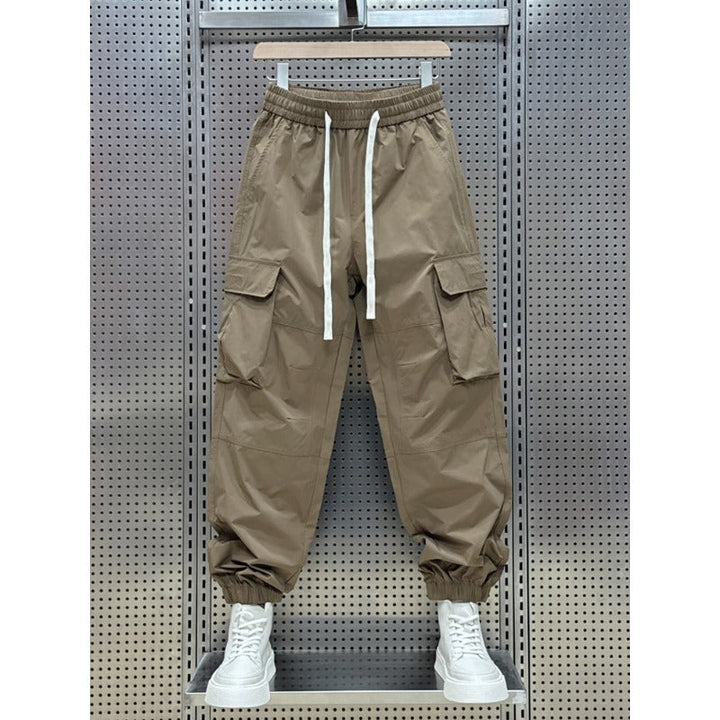 Multi-pocket Quick-dry Casual Pants with Drawstring Cuffs