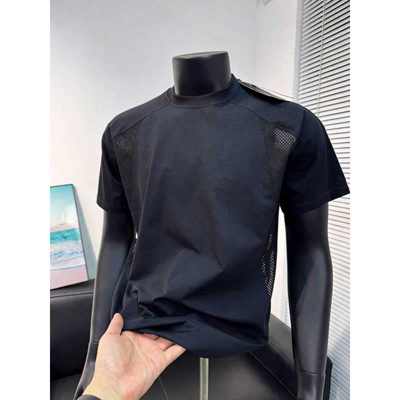Mesh Patchwork Quick-drying Sports T-shirt
