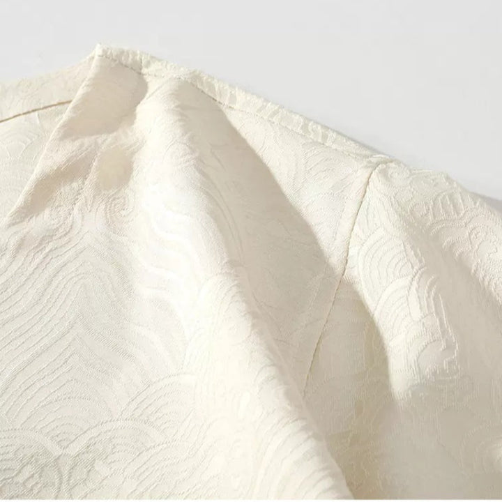 V-neck Thin Satin Shirt