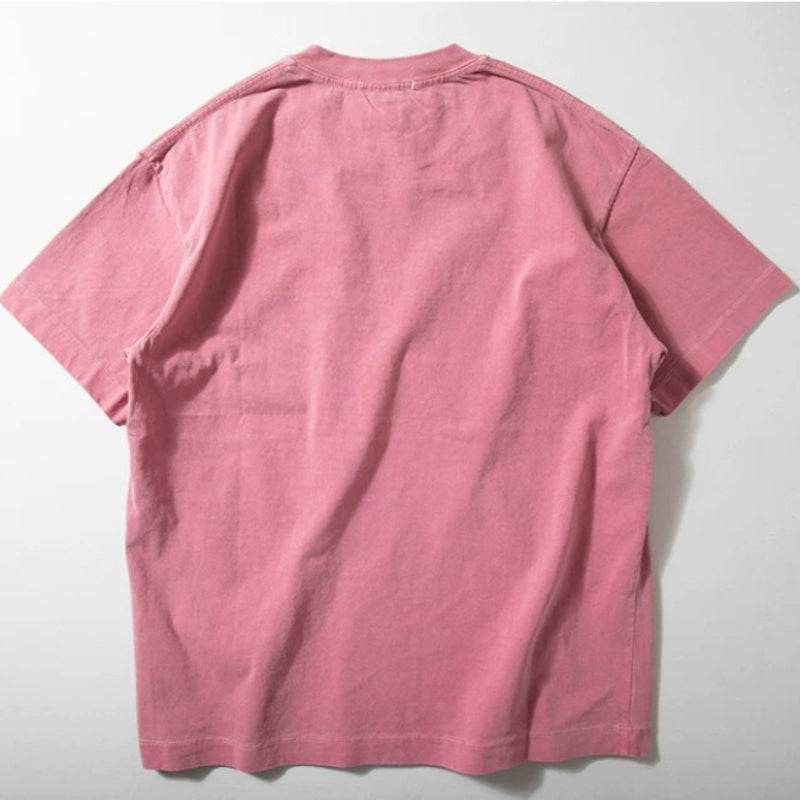 260g Heavyweight Retro Loose Casual Solid Color T-shirt