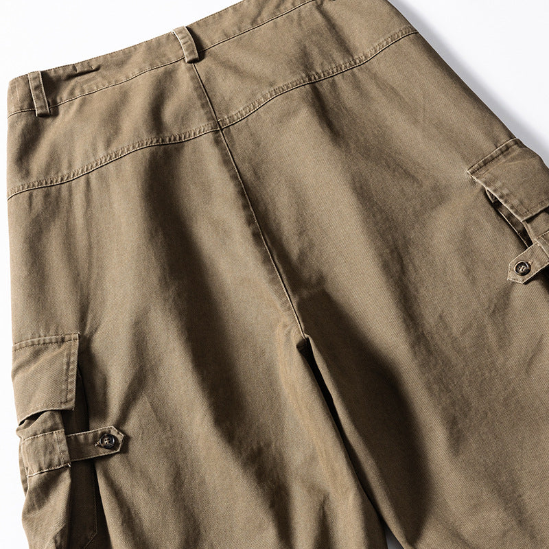 Large Pocket Cropped Casual Pants