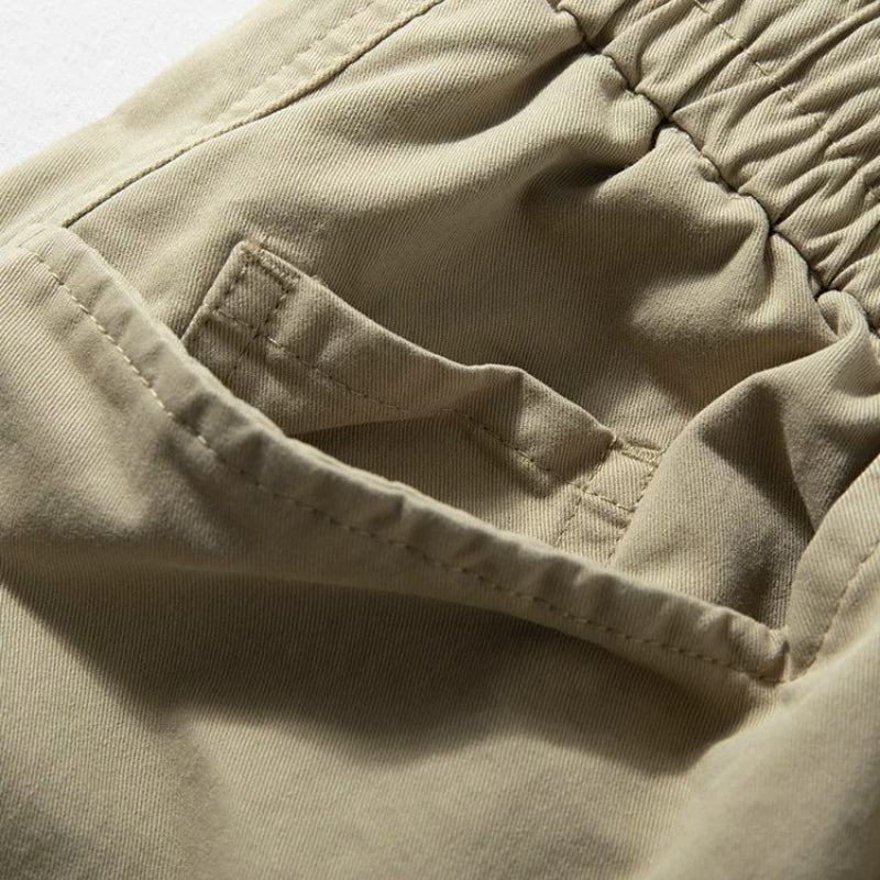 Elastic Waist Drawstring Loose Straight Leg Pants