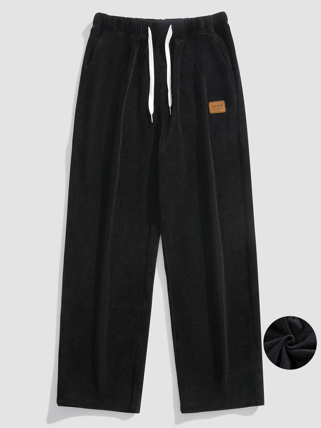 Polar Fleece Lined Straight Leg Corduroy Pants