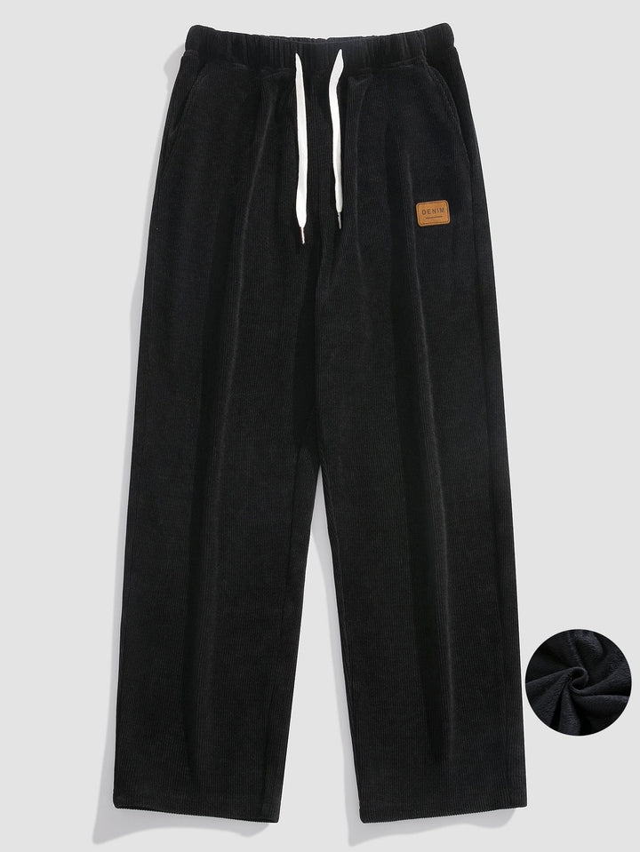 Polar Fleece Lined Straight Leg Corduroy Pants