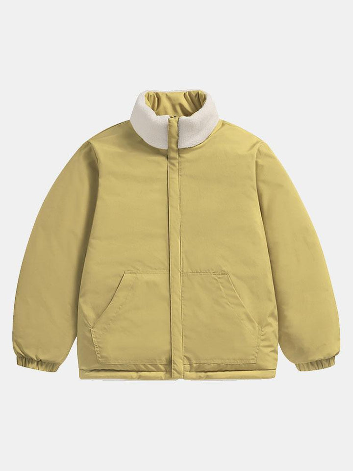 Double Side Teddy Puffer Coat