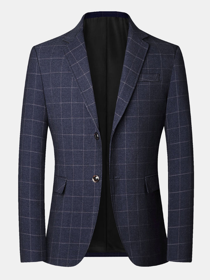 Man Plaid Blazer
