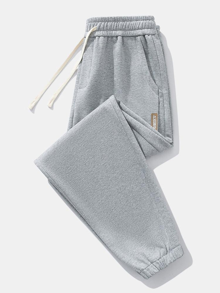 Drawstring Cotton Jogging Pants