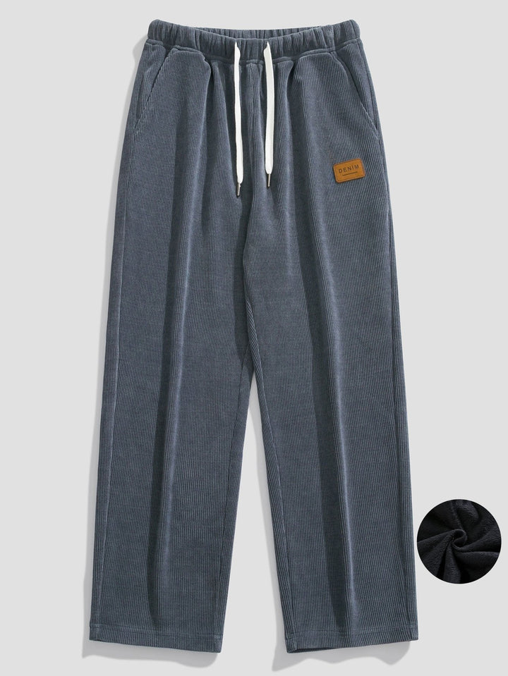 Polar Fleece Lined Straight Leg Corduroy Pants