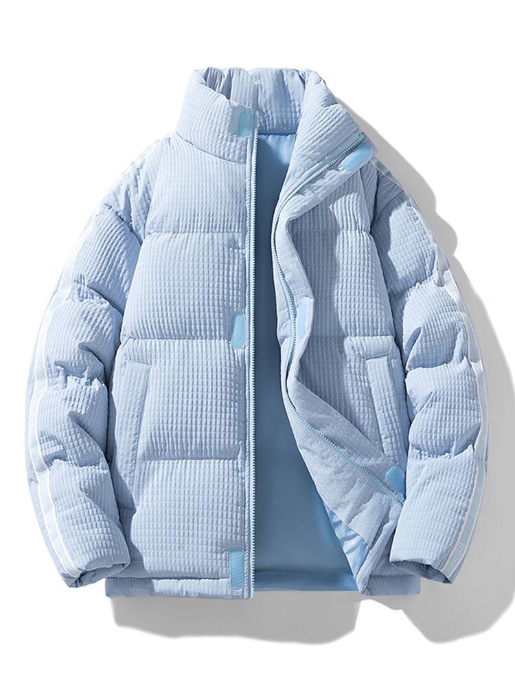 Waffle Zip Up Puffer Coat