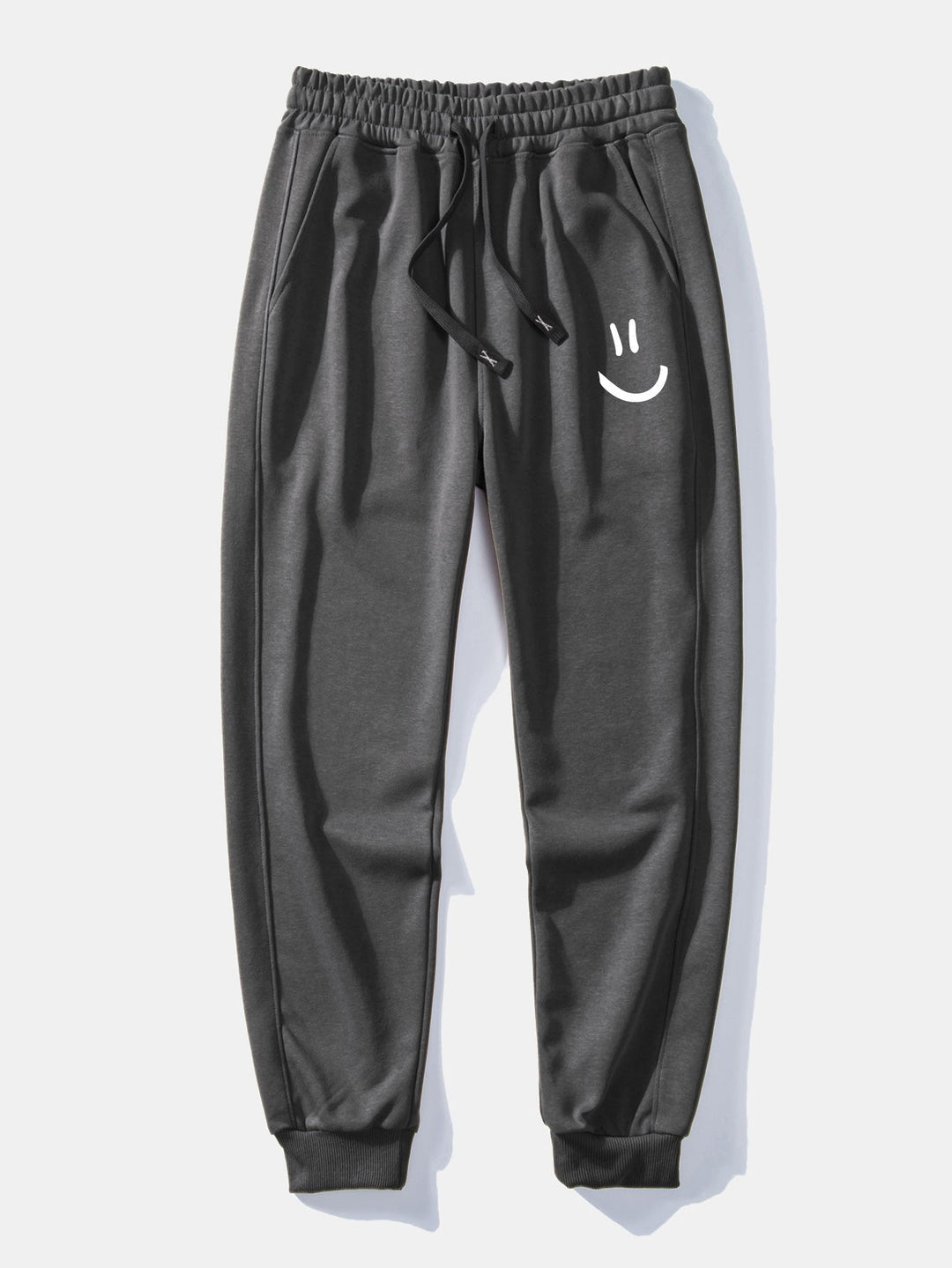 Smiley Face Print Jogging Pants