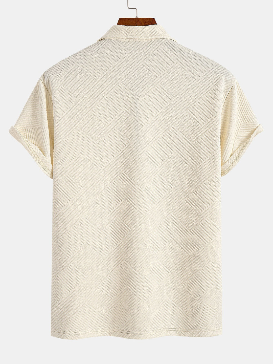 Stripe Jacquard Zip Up Polo &amp; Shorts