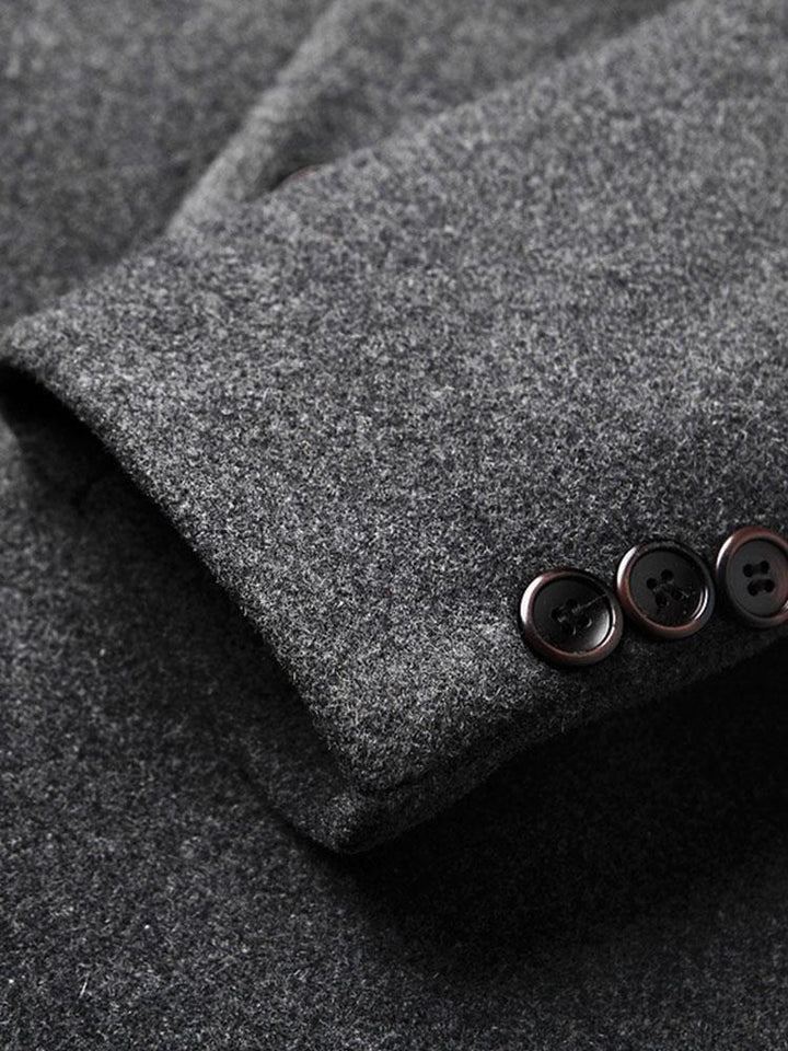 Lapel Woolen Overcoat
