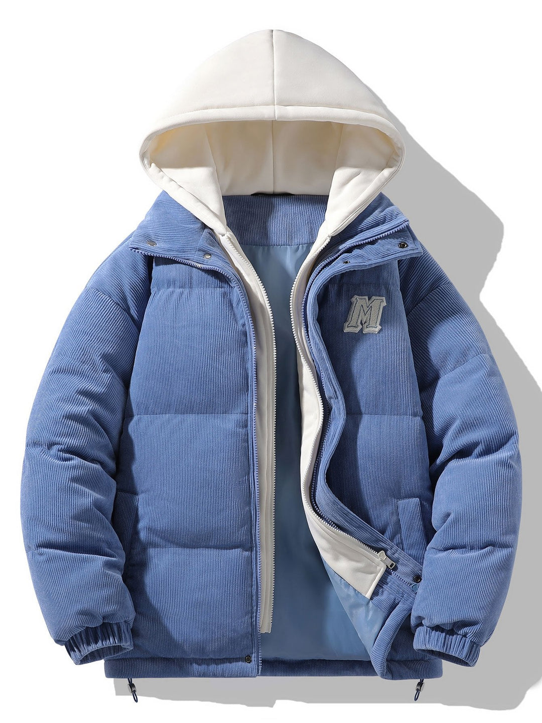 Corduroy Hooded Puffer Coat