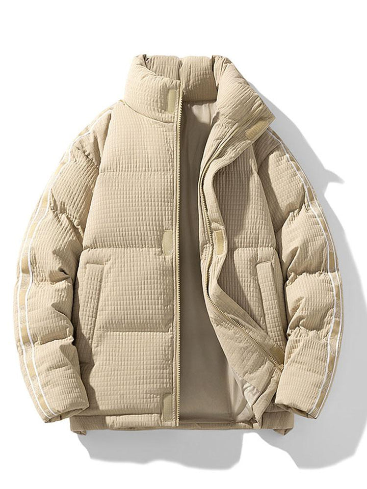 Waffle Zip Up Puffer Coat