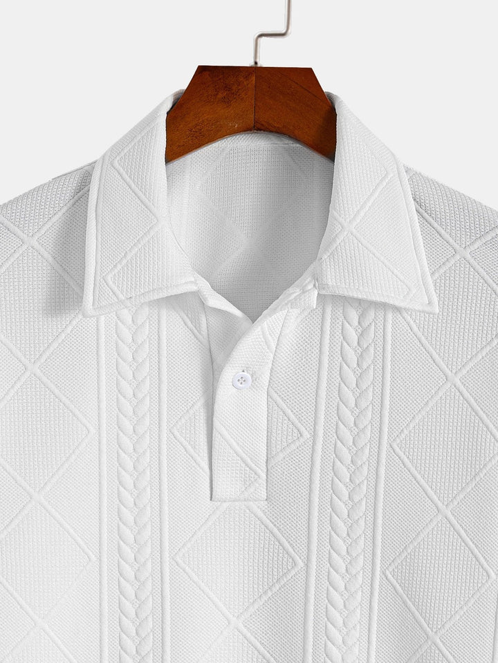 Geometric Jacquard Polo &amp; Shorts