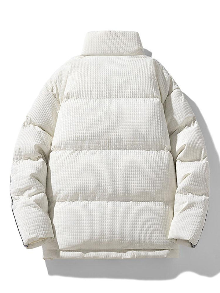 Waffle Zip Up Puffer Coat