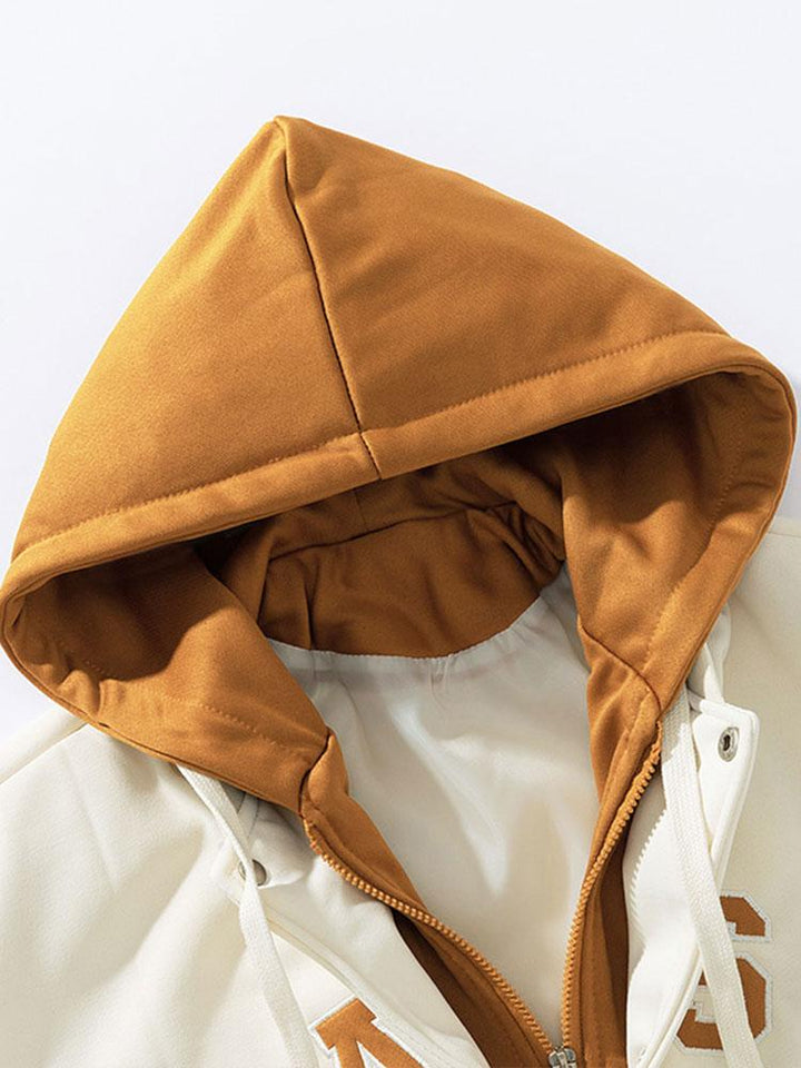 2 In 1  Hooded Baseball Jacket
