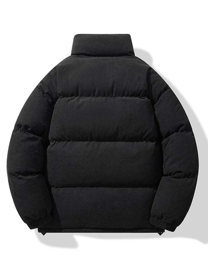 Corduroy Zip Up Puffer Coat