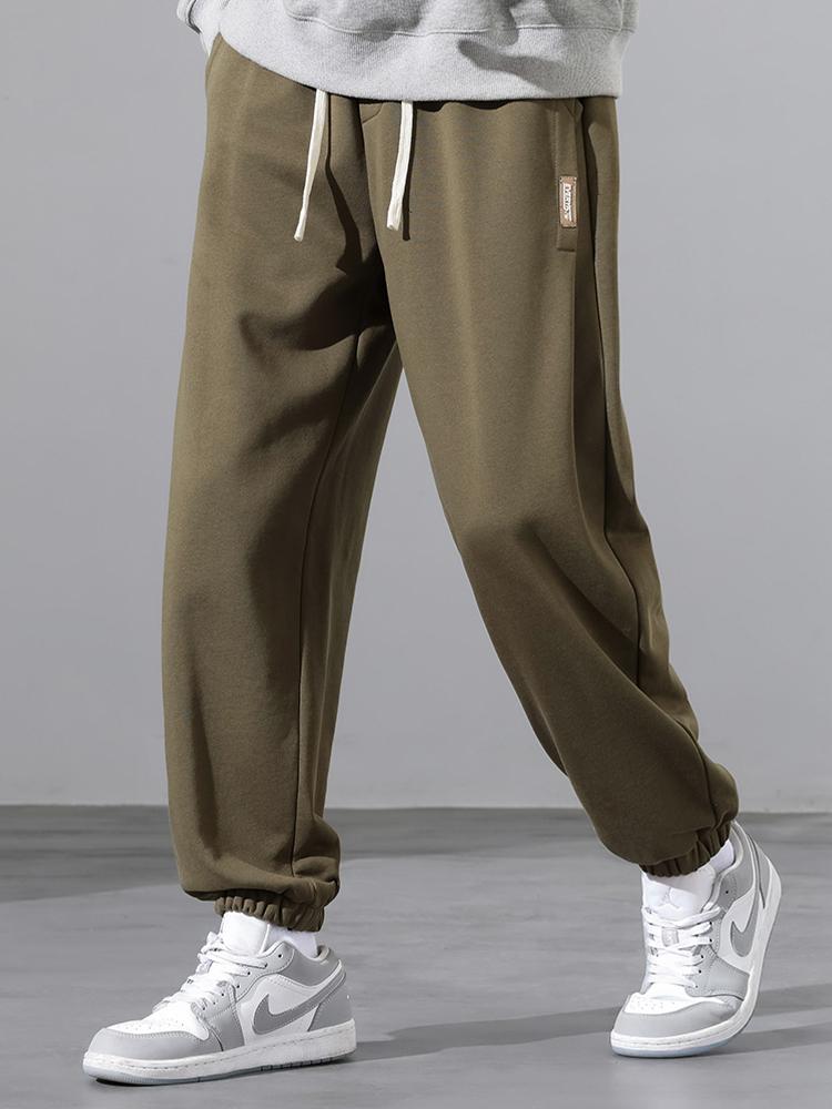 Drawstring Cotton Jogging Pants