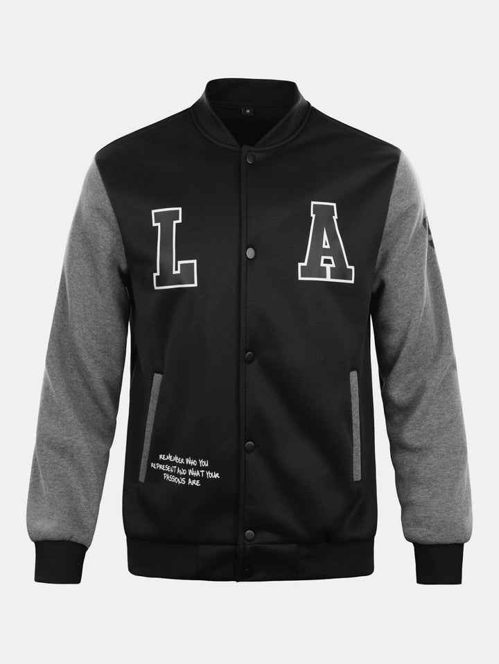 LA Print Baseball Jacket