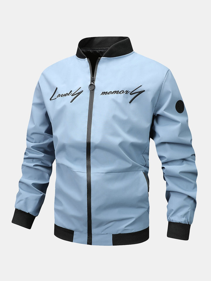 Slogan Zip Bomber Jacket